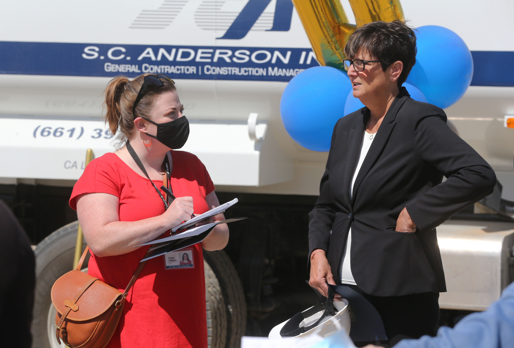 Emma Gallegos reporting at stadium